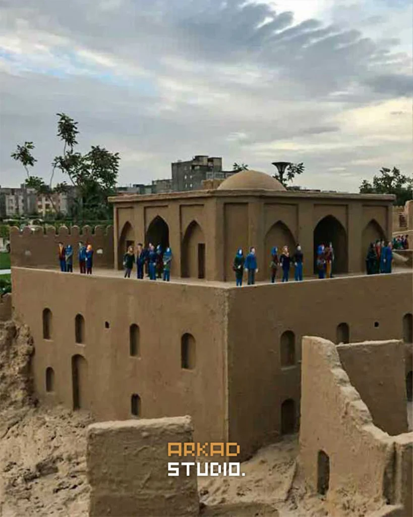 محوطه و فضای داخلی ماکت ارگ بم - ماکت‌سازی آرکاد