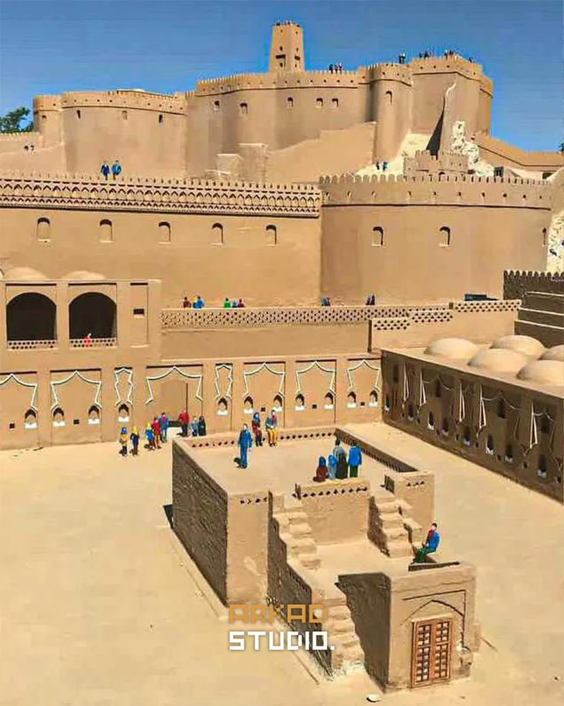 محوطه و فضای داخلی ماکت ارگ بم - ماکت‌سازی آرکاد