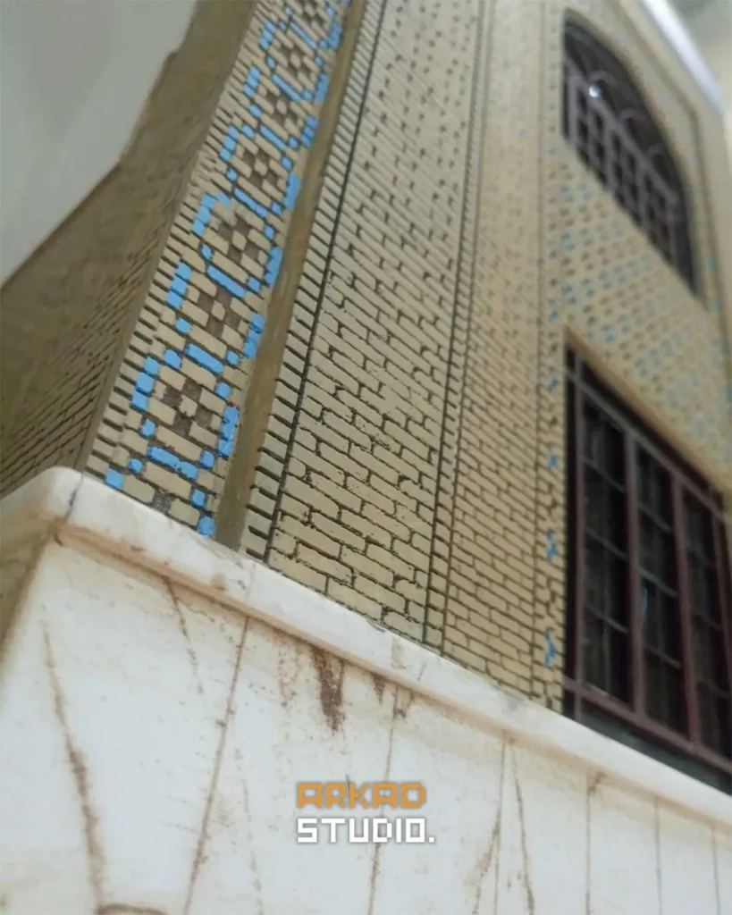 جزئیات دقیق کاشی‌کاری، گنبد و معماری ماکت حرم شاه عبدالعظیم حسنی - ماکت‌سازی آرکاد