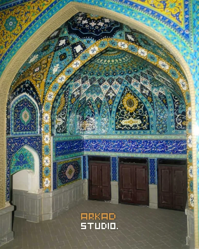 جزئیات دقیق کاشی‌کاری، گنبد و معماری ماکت حرم شاه عبدالعظیم حسنی - ماکت‌سازی آرکاد