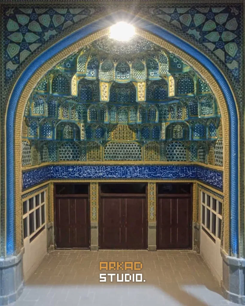 جزئیات دقیق کاشی‌کاری، گنبد و معماری ماکت حرم شاه عبدالعظیم حسنی - ماکت‌سازی آرکاد