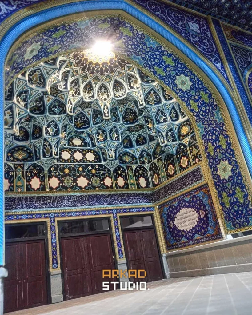 جزئیات دقیق کاشی‌کاری، گنبد و معماری ماکت حرم شاه عبدالعظیم حسنی - ماکت‌سازی آرکاد