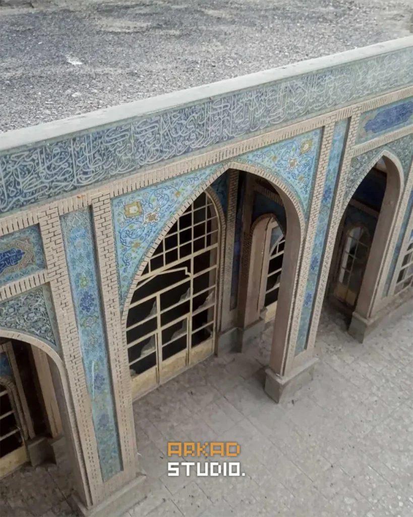 ورودی و گنبد ماکت مسجد جامع خرمشهر باغ موزه مینیاتوری مشهد - ماکت‌سازی آرکاد