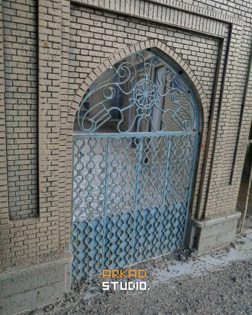 ورودی و گنبد ماکت مسجد جامع خرمشهر باغ موزه مینیاتوری مشهد - ماکت‌سازی آرکاد